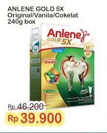 Promo Harga Anlene Gold Plus 5x Hi-Calcium Vanila, Coklat, Original 240 gr - Indomaret
