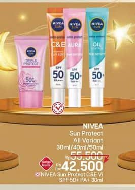 Promo Harga Nivea Sun Face Serum SPF50+ All Variants 30 ml - LotteMart