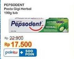 Promo Harga PEPSODENT Pasta Gigi Action 123 Herbal 190 gr - Indomaret