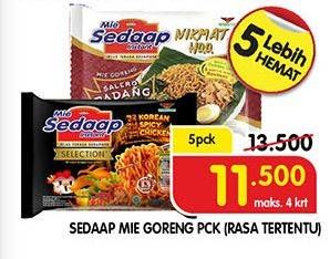 Promo Harga SEDAAP Mie Goreng per 5 pcs - Superindo