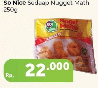 Promo Harga SO NICE Sedaap Chicken Nugget 250 gr - Carrefour