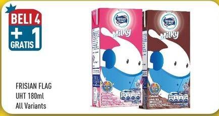 Promo Harga FRISIAN FLAG Susu UHT Milky All Variants 180 ml - Hypermart