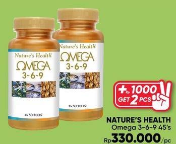 Promo Harga NATURES HEALTH Omega 3-6-9 45 pcs - Guardian