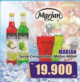 Promo Harga Marjan Syrup Boudoin Cocopandan, Melon 460 ml - Hari Hari