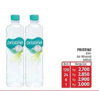 Promo Harga PRISTINE 8 Air Mineral 400 ml - Lotte Grosir