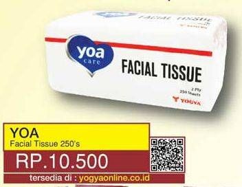 Promo Harga YOA Facial Tissue 250 pcs - Yogya