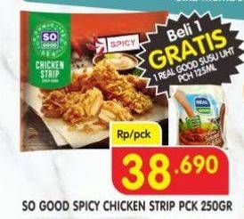 Promo Harga So Good Spicy Chicken Strip 250 gr - Superindo