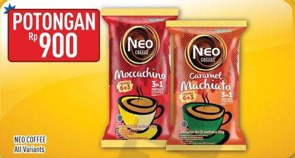 Promo Harga NEO COFFEE 3 in 1 Instant Coffee All Variants  - Hypermart