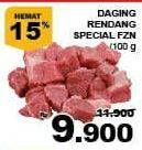 Promo Harga Daging Rendang Sapi Frozen per 100 gr - Giant