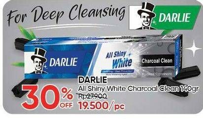 Promo Harga DARLIE Toothpaste All Shiny White Charcoal Clean 140 gr - Guardian