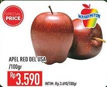 Promo Harga Apel Red Del USA per 100 gr - Hypermart