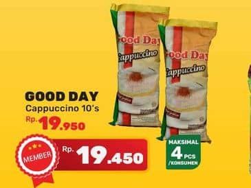 Promo Harga Good Day Cappuccino per 10 sachet 25 gr - Yogya