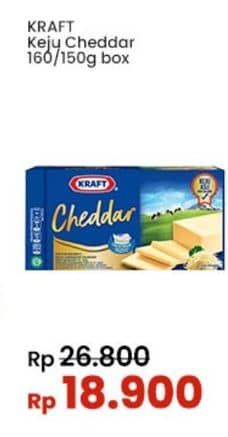 Promo Harga Kraft Cheese Cheddar 160 gr - Indomaret