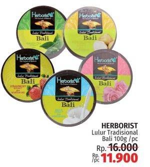 Promo Harga Herborist Lulur Tradisional Bali Bengkoang, Green Tea, Rose, Strawberry, Whitening Milk 100 gr - LotteMart