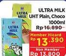 Promo Harga ULTRA MILK Susu UHT Coklat, Full Cream 1000 ml - Hypermart