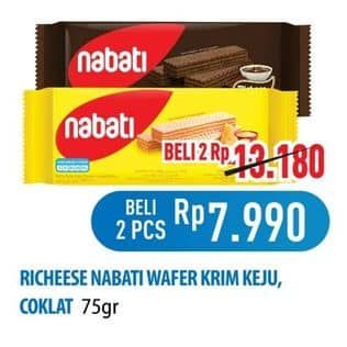 Promo Harga Nabati Wafer Richeese, Richoco 75 gr - Hypermart
