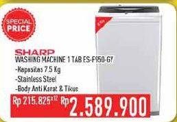 Promo Harga SHARP ES-F950P-GY | Washing Machine  - Hypermart