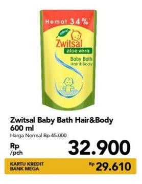 Promo Harga ZWITSAL Natural Baby Bath 2 In 1 600 ml - Carrefour