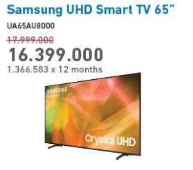 Promo Harga SAMSUNG UA65AU8000 Crystal UHD 4K Smart TV  - Electronic City