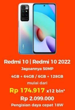 Promo Harga Xiaomi Redmi 10 / Redmi 10 2022  - Erafone