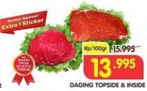 Promo Harga Daging Inside/ Topside Sapi per 100 gr - Superindo