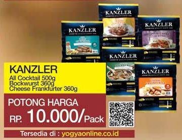 Promo Harga Kanzler Coctail/Bockwurst/Cheese Frankfurter  - Yogya