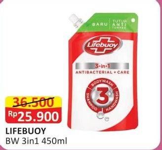 Promo Harga Lifebuoy Body Wash 3 In 1 450 ml - Alfamart