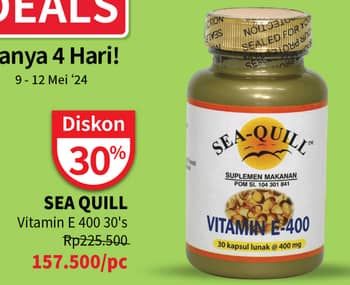 Promo Harga Sea Quill Vitamin E 400 IU 30 pcs - Guardian
