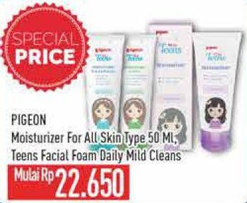 Promo Harga PIGEON Moisturizer For All Skin Type 50ml / Teens Facial Foam Daily Mild Cleans  - Hypermart