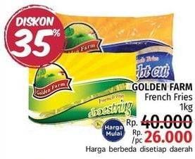 Promo Harga GOLDEN FARM French Fries 1 kg - LotteMart