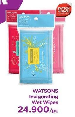 Promo Harga WATSONS Invigorating Wet Tissue  - Watsons