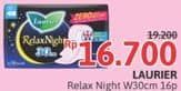 Promo Harga Laurier Relax Night 30cm 16 pcs - Alfamidi