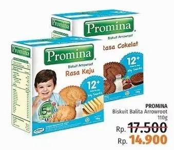 Promo Harga PROMINA Arrowroot Biscuit 110 gr - LotteMart