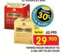 Promo Harga Twinings Teh Celup English Breakfast Tea/Earl Grey Tea  - Superindo