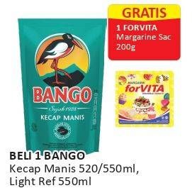 BANGO Kecap Manis 520/550ml, Light 550ml