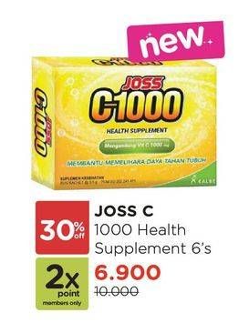 Promo Harga JOSS C1000 Health Supplement 6 sachet - Watsons