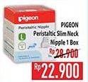 Promo Harga Pigeon Peristaltic Nipple Slim Neck 1 pcs - Hypermart
