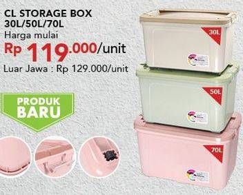 Promo Harga Storage Box CL 30L, CL 50L, CL 70L  - Carrefour