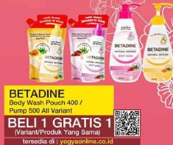 Promo Harga Betadine Body Wash Pouch 400/ Pump 500 All Variant   - Yogya