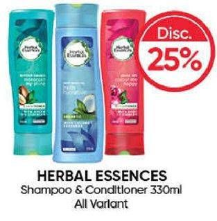 Promo Harga HERBAL ESSENCE Shampoo/Conditioner  - Guardian