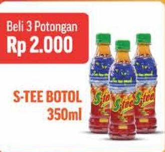 Promo Harga S TEE Minuman Teh Melati per 3 botol 350 ml - Hypermart