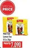 Promo Harga Max Tea Minuman Teh Bubuk per 5 sachet 25 gr - Hypermart