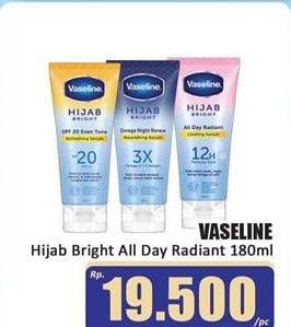 Promo Harga VASELINE Hijab Bright Body Serum All Day Radiant 180 ml - Hari Hari
