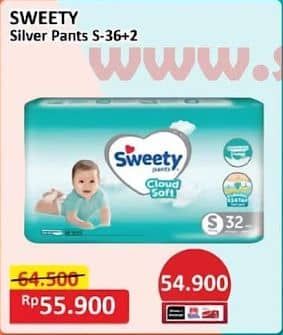 Promo Harga Sweety Silver Pants S36 36 pcs - Alfamart