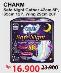 Promo Harga Charm Safe Night Gathers 35cm, Gathers 42cm, Wing 29cm 8 pcs - Alfamart