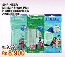 Promo Harga SKRINEER Smart Plus Mask Anak, Earloop, Headloop 5 pcs - Indomaret