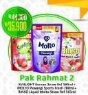 Promo Harga Pak Rahmat 2 (Sunlight Pencuci Piring + Molto Pewangi + Rinso Liquid Detergent)  - Alfamart