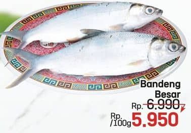 Promo Harga Ikan Bandeng Jumbo per 100 gr - LotteMart