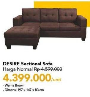 Promo Harga Sectional Sofa Desire  - Carrefour
