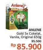 Promo Harga ANLENE Gold Plus 5x Hi-Calcium Original, Vanila, Coklat 650 gr - Alfamidi